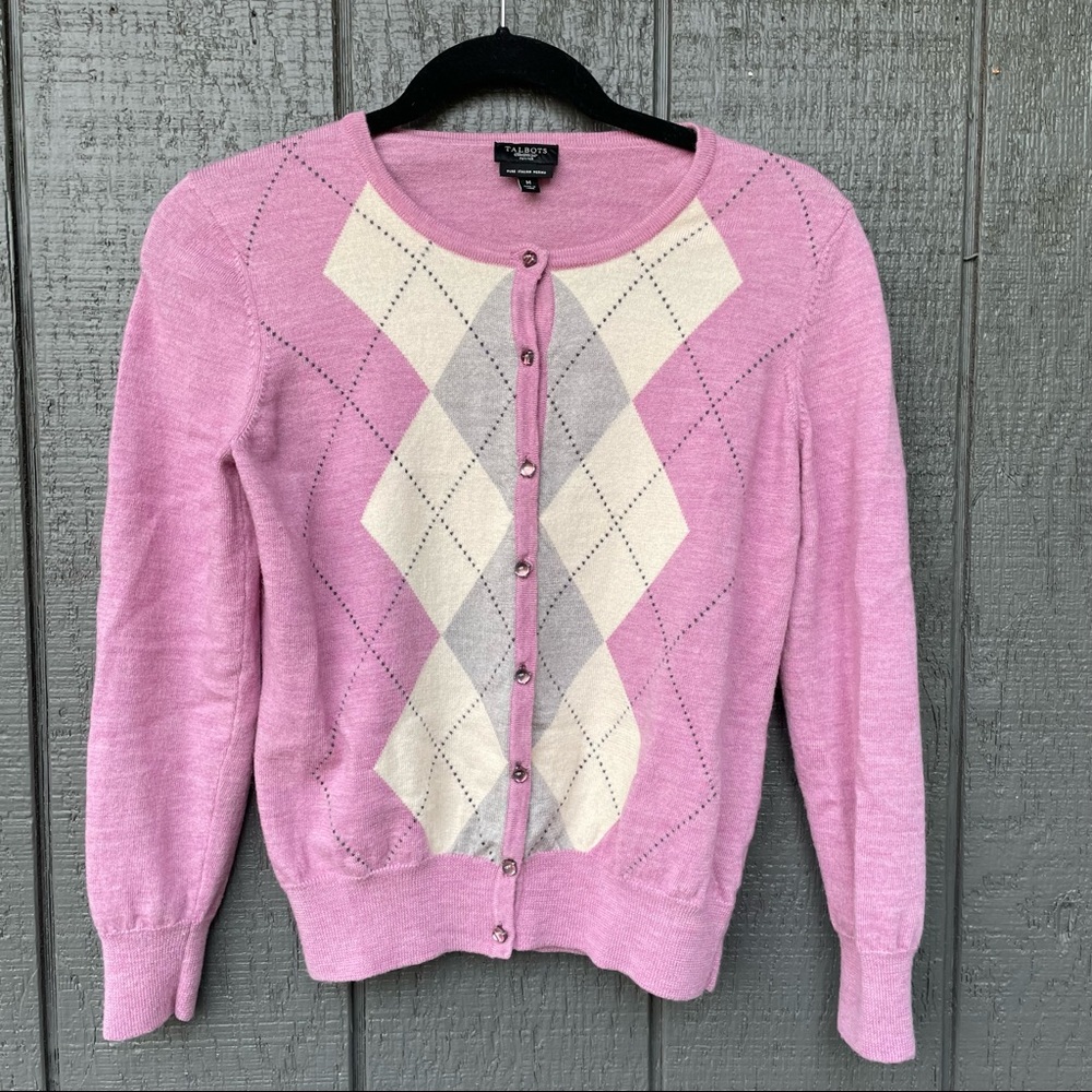 ❄️Talbots Argyle Italian Merino Sweater ❄️